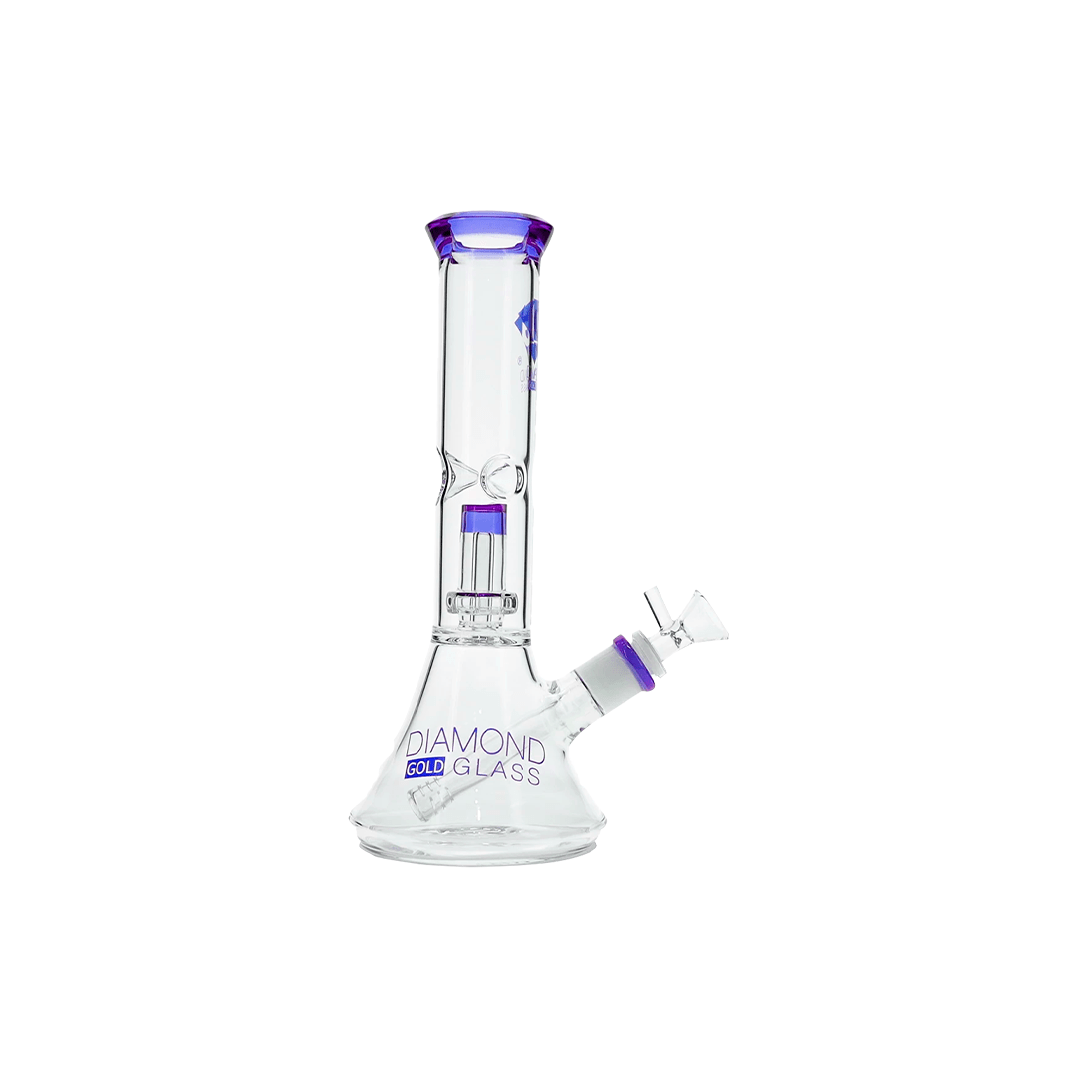 Bong Diamond Glass Clear Mansion 11"