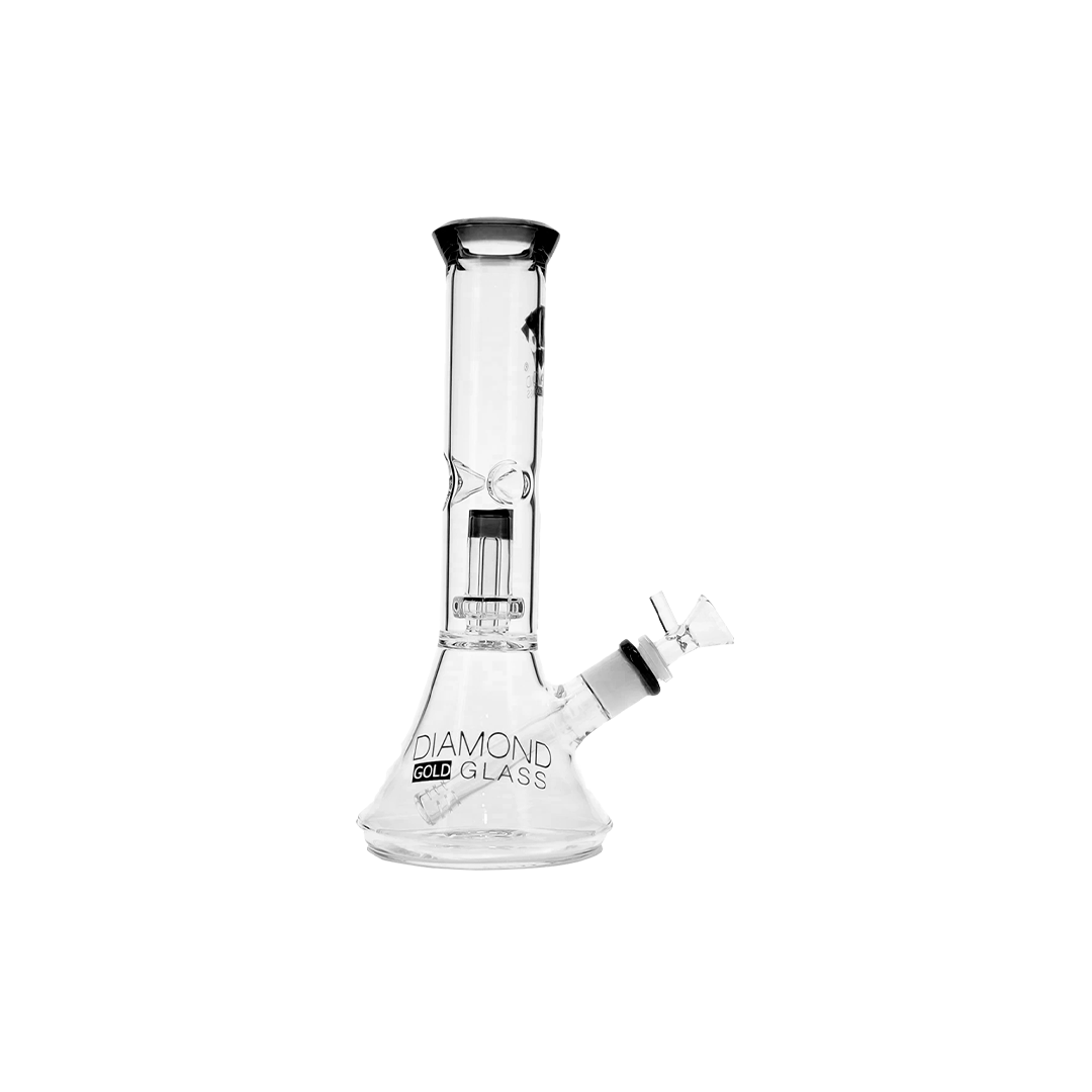 Bong Diamond Glass Clear Mansion 11"